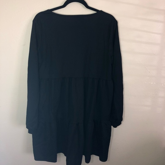 CARLY JEAN LA Blaine Baby Doll Long SleeveTiered Dress Sz L - Picture 5 of 9